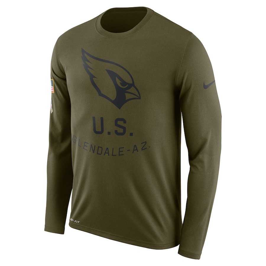 Men's Arizona Cardinals Nike Salute to Service Sideline Legend Performance Long Sleeve T-Shirt Olive,We sell and wholesale Men's Arizona Cardinals Nike Salute to Service Sideline Legend Performance Long Sleeve T-Shirt Olive on line form chian!